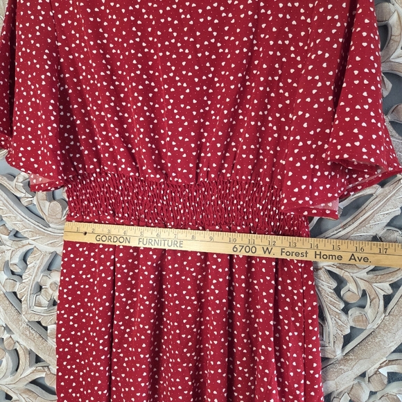 Valentine Date Night Red Heart Dress Size L - Picture 6 of 6
